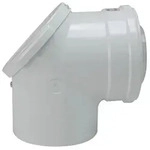 Buderus Luft-/Abgas-Bogen konzentrisch mit Pr&uuml;f&ouml;ffnung - &Oslash; 80/125 mm - 87&deg; -