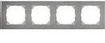 M-Pure, Decor Rahmen, 4-fach, Edelstahl