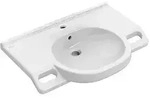 Waschtisch Villeroy & Boch ViCare mit &Uuml;berlauf, 800 x 550 mm, Hahnloch mittig, wei&szlig;