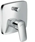 Unterputz-Wannenmischer Hansgrohe Logis, Rosette 155 x 155 mm mit