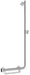 Brausestange Hansgrohe Unica Comfort 1100 mm, wei&szlig;/chrom mit Korb, Rechts - 26404400