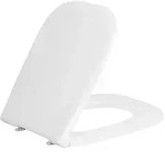 WC-Sitz Duravit D-Code ohne Softclose, Scharniere, Edelstahl, wei&szlig; - 0067310000