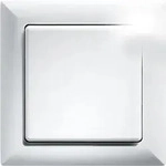 Funktaster Eltako FT55-wg mit Rahmen 80 x 80 mm au&szlig;en reinwei&szlig; gl&auml;nzend