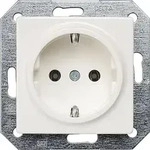Steckdose mit Krallen titanwei&szlig;/ Schutzart IP20