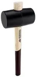 Gummihammer GEDORE - hart - schwarz - mit Eschenstiel - 380 mm - Kopf-&Oslash;: 75 mm -
