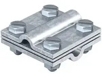 Kreuzverbinder aus Stahl Typ 252 f&uuml;r Rundleiter, mit Zwischenplatte - 60 x 60 mm