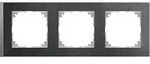 M-Pure, Decor Rahmen, 3-fach, Schiefer/aluminium