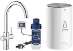 Sp&uuml;ltischmischer Grohe Red Duo, C-Auslauf, chrom mit Boiler M und Filter S-Size