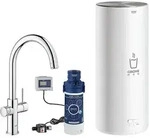 Sp&uuml;ltischmischer Grohe Red Duo, C-Auslauf, chrom mit Boiler L und Filter S-Size