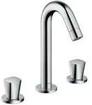 3-Loch Waschtischmischer Hansgrohe Logis, Ausladung 109 mm, mit Zugstange, chrom -