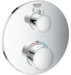 Unterputz-Brausethermostat Grohe Grohtherm, Rosette &Oslash; 158 mm rund, chrom - 24076000