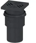 KESSEL Ablauf Practicus DN 100 senkrecht Rost schwarz - 138 x 138 - 4521040