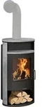 Kaminofen Justus Island Aqua, wasserf&uuml;hrend, Speckstein / Stahl schwarz, 10 kW -