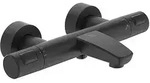 Aufputz-Wannenthermostat Ideal Standard Ceratherm T25, Ausladung 161 mm, schwarz matt