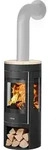 Kaminofen Justus Mino Trios 2.0, Sandstein / Stahl schwarz, 5,5 kW - 4825 42