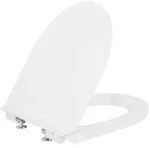WC-Sitz Duravit No.1 Compact, wei&szlig;, mit Absenkautomatik, Scharnier, Edelstahl -