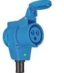 CEE-Winkelkupplung, IP44, 230V, 16A - blau