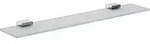 Ablage emco loft, 600 mm, Kristallglas satiniert, verchromt - 051000160