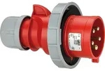 CEE-Stecker Shark IP67, 5-polig, 400V, 16A - rot/grau - Schraubanschluss