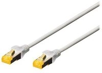 DIGITUS Patchkabel Cat6a S/FTP 2xRJ45 0.25mgrau Hebelschutz