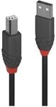 Lindy 36675 USB Kabel USB 2.0 5 m USB A USB B Schwarz