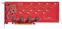 STARTECH Quad M.2 PCIe Adapter 4x NVMe