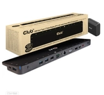 CLUB3D Dockingstation USB Gen1 Typ-C Dreifach-Display DP1.4 Alt-Modus Smart PD3.0 mit