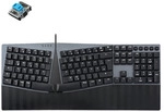 Perixx PERIBOARD-535 DE BL, ergonomische mechanische USB Tastatur (blaue Taster)