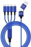 smrter Hydra ELITE 6in1 Nylon-Ladekabel Typ Lightning, blue retail