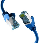 RJ45 PATCHKABEL mit CAT7 ROHKABEL BLAU 0,15m, S/FTP PIMF Netzwerkkabel LAN DSL