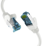 RJ45 PATCHKABEL mit CAT7 ROHKABEL WEISS 0,15m, S/FTP PIMF Netzwerkkabel LAN DSL