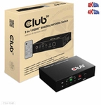 CLUB3D HDMI&trade; 3 auf 1 Umschalter 8K60Hz/4K120Hz Umschalter