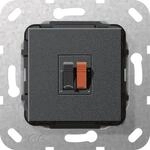 GIRA 569210 Lautsprecheranschluss 1fach Einsatz Schwarz matt