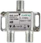 AXING 2fach Verteiler BVE 2-01P 5-1218MHz brummentkoppelt Kl.A+ Vodafone