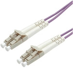 ROLINE Fibre Optic Jumper Cable, 50/125 &micro;m, LC/LC, OM4, purple 15 m...