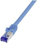 Logilink Patchkabel Ultraflex, Cat.6A, S/FTP, blau, 0,25 m