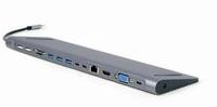 gembird USB Typ-C 9-in-1 Kombi Adapter spacegrau