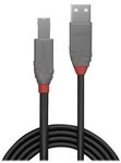 LINDY USB 2.0 Kabel Typ A/B Anthra Line M/M 3m schwarz