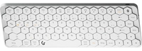 KeySonic KSK-5020BT-S Tastatur B&uuml;ro Bluetooth QWERTZ Deutsch Aluminium, Wei&szlig;