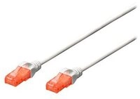 DIGITUS CAT 6 U/UTP Patchkabel - LSZH, 1m, wei&szlig;
