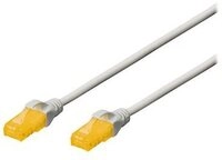 DIGITUS Patchkabel RJ45 U/UTP Cat6A 10.00m grau m. Hebelschu Polybeutel