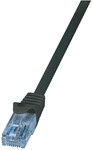 Logilink Patch Cable Cat.6A U/UTP, black, 0,25m