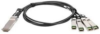 DIGITUS Kabel QSFP+ to 4XSFP+ 40G DAC 1.0m schwarz