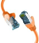 RJ45 PATCHKABEL mit CAT7 ROHKABEL ORANGE 0,25m, S/FTP PIMF Netzwerkkabel LAN DSL