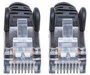 INTELLINET Patchkabel Cat6a-Stecker/Cat7-Rohkabel 0,5m sw