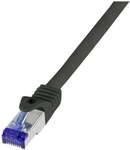 Logilink Patchkabel Ultraflex, Cat.6A, S/FTP, schwarz, 1 m