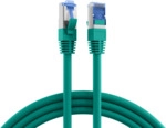 RJ45 Patchkabel Cat.6A S/FTP TPE, Cat.7 Rohkabel superflex gr&uuml;n 0,15m
