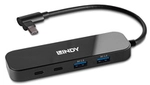 Lindy 43334 Schnittstellen-Hub USB 3.2 Gen 2 (3.1 Gen 2) Type-C 10000 Mbit/s Schwarz
