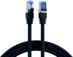 RJ45 Patchkabel Cat.6A S/FTP TPE, Cat.7 Rohkabel superflex schwarz 30m