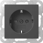 GIRA 4466005 SCHUKO-Steckdose o.Krallen System 55 Schwarz matt (lackiert)